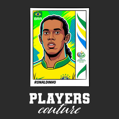 Ronaldinho World Cup Sticker Men's Hoodie – ronaldinho black Players Couture design