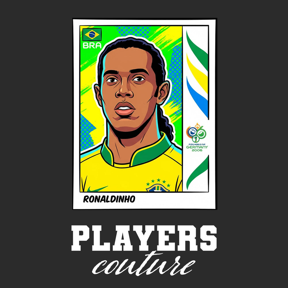 Ronaldinho World Cup Sticker Kids Hoodie – ronaldinho black Players Couture design