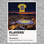 Ronaldinho Brazil number 10 Icons in Lights Frame artwork in grey
