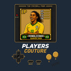 Ronaldinho 1P 8-Bit t-shirt retro gaming design by Players Couture