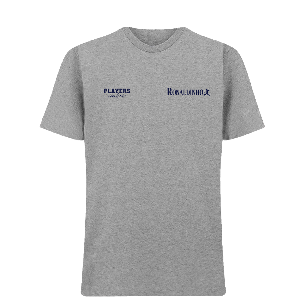Ronaldinho Logo Players Couture Mens T-Shirt Gray