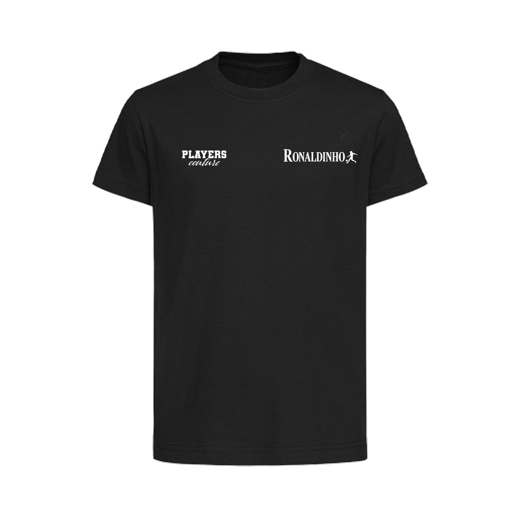 Ronaldinho Logo Players Couture Kids T-Shirt Black