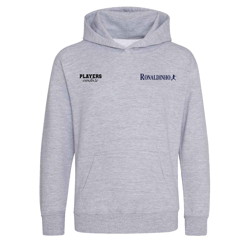 Ronaldinho Logo Players Couture Kids Hoodie Gray