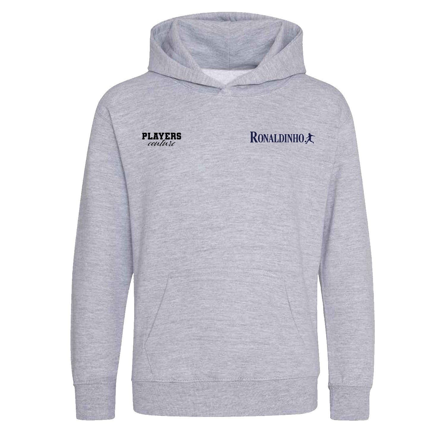 Ronaldinho Logo Players Couture Kids Hoodie Gray