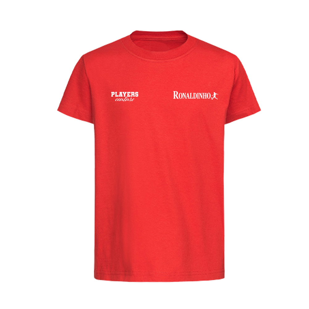 Ronaldinho Logo Players Couture Kids T-Shirt Red