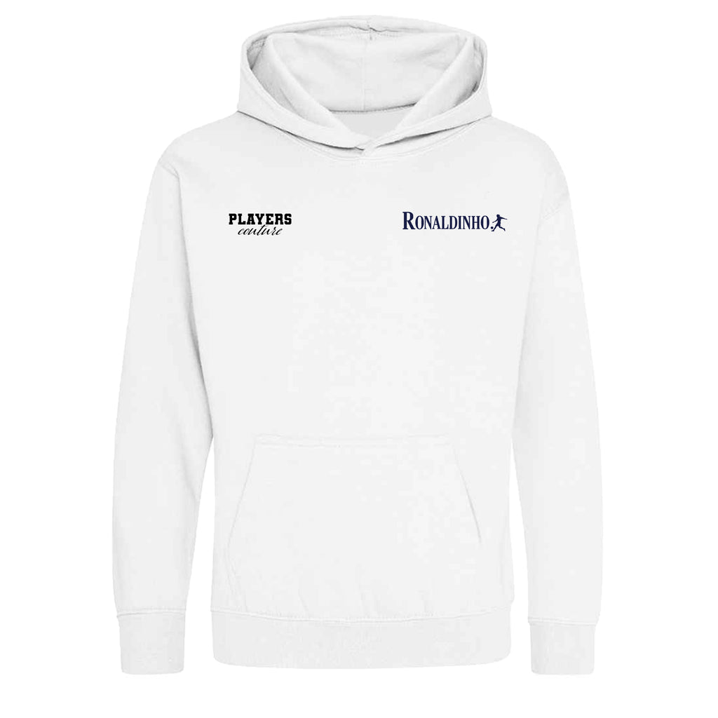 Ronaldinho Logo Players Couture Kids Hoodie White