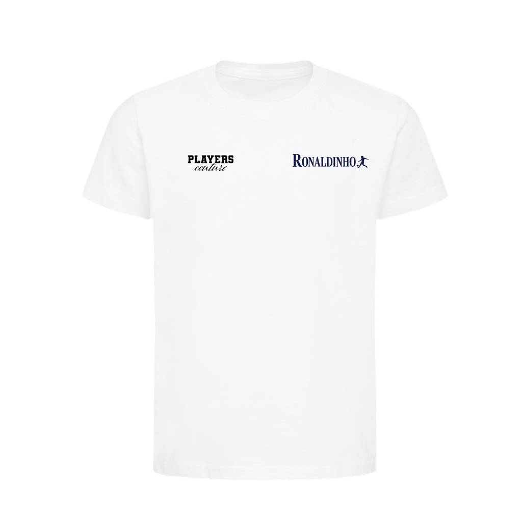 Ronaldinho Logo Players Couture Kids T-Shirt White
