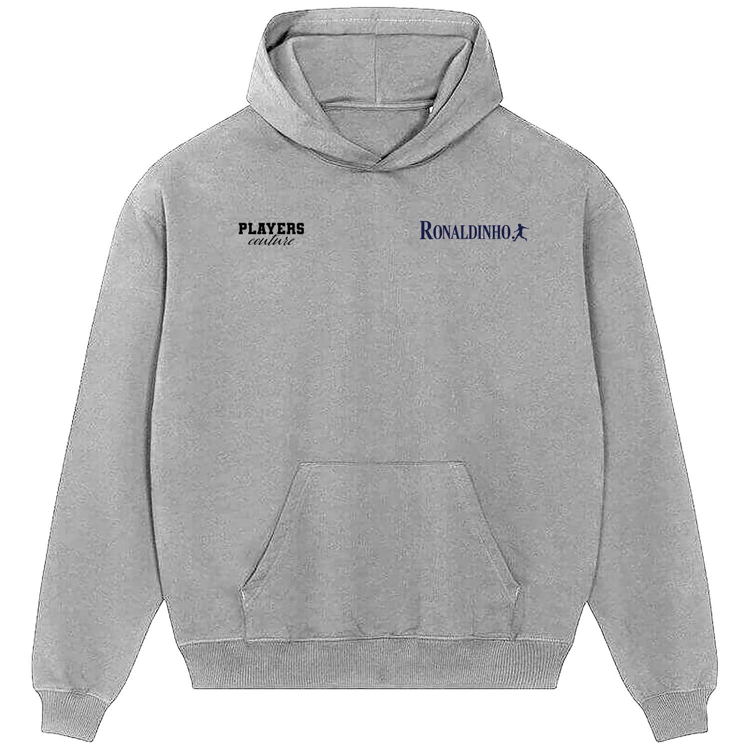 Ronaldinho Logo Players Couture Men's Casual Hoodie Gray