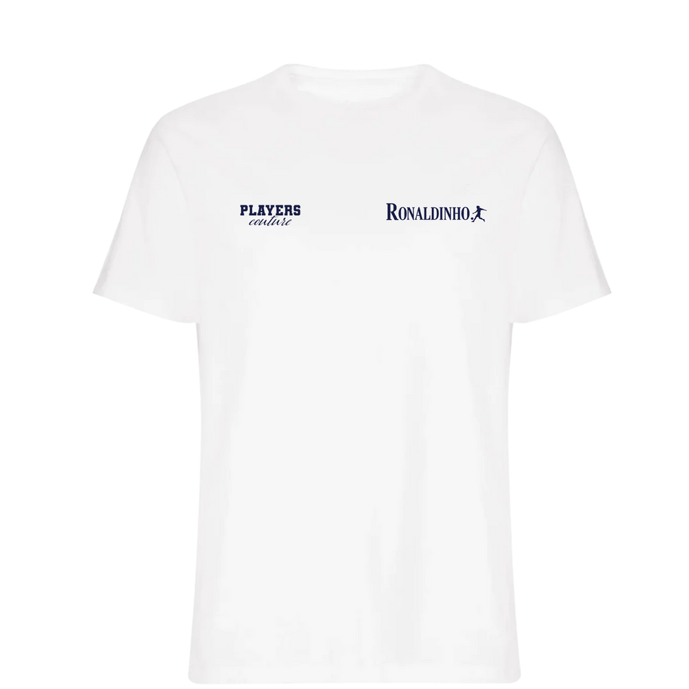 Ronaldinho Logo Players Couture Mens T-Shirt White