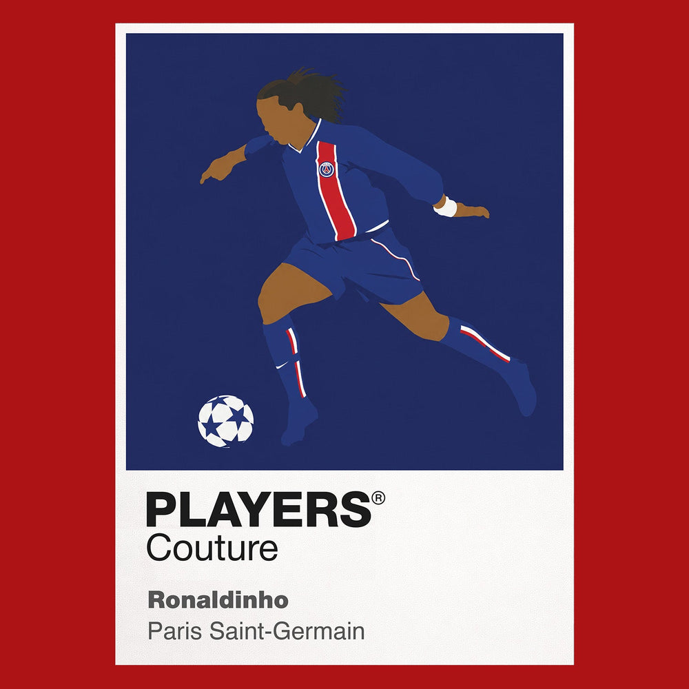 Ronaldinho PSG Icon Frame Men's Hoodie — Red Artwork