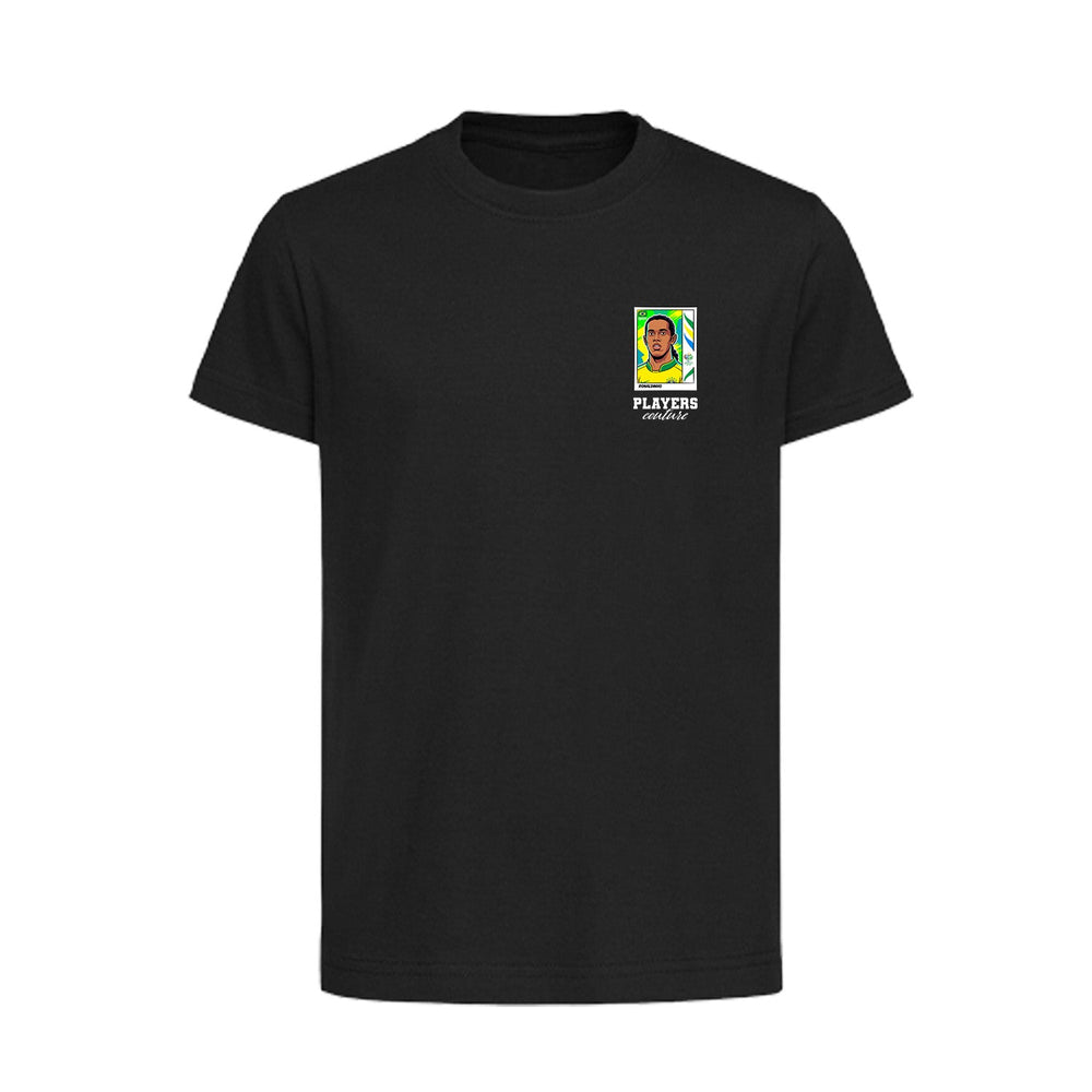 Ronaldinho World Cup Sticker Kids T-Shirt – ronaldinho sticker kids black tshirt Players Couture design