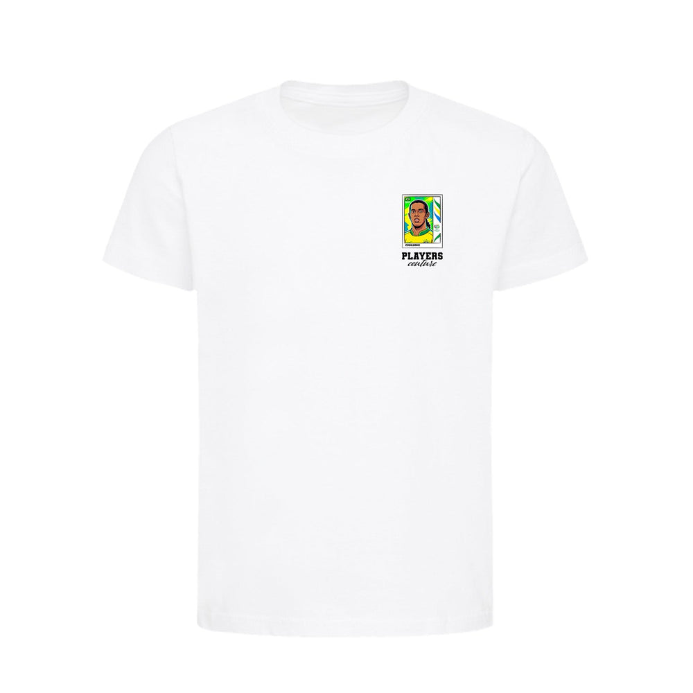 Ronaldinho World Cup Sticker Kids T-Shirt – ronaldinho sticker kids white tshirt Players Couture design