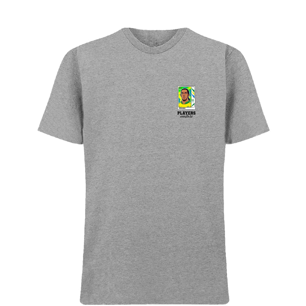 Ronaldinho World Cup t-shirt – grey men's t-shirt featuring the Ronaldinho World Cup Players Couture logo