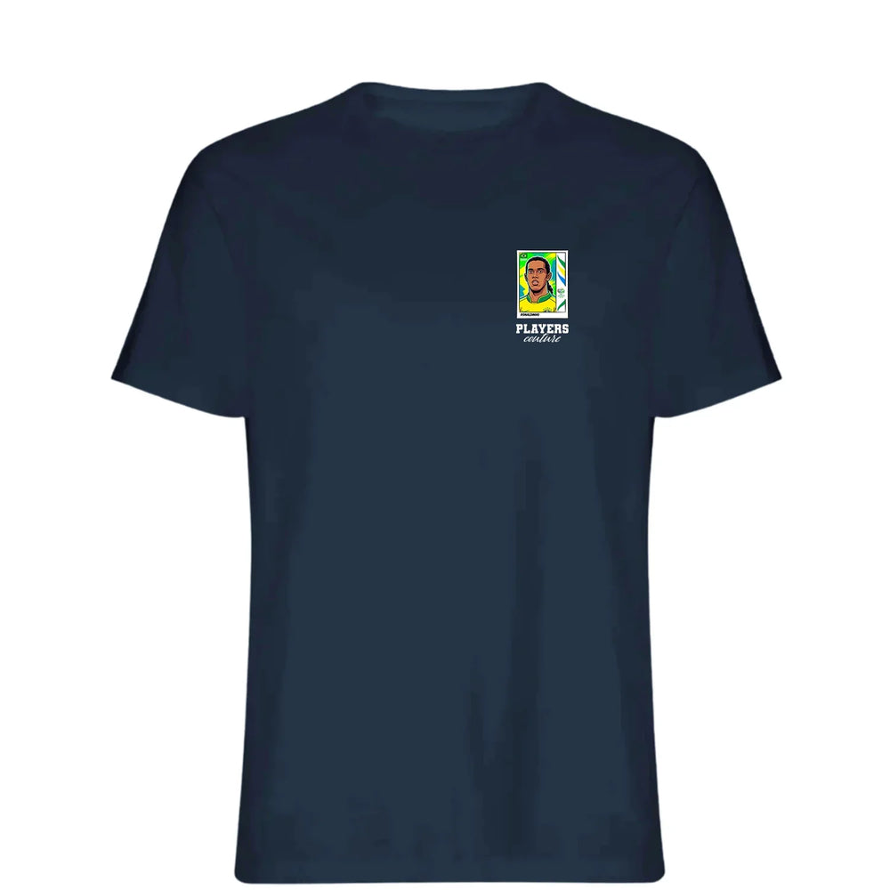 Ronaldinho World Cup t-shirt – navy men's t-shirt featuring the Ronaldinho World Cup Players Couture logo