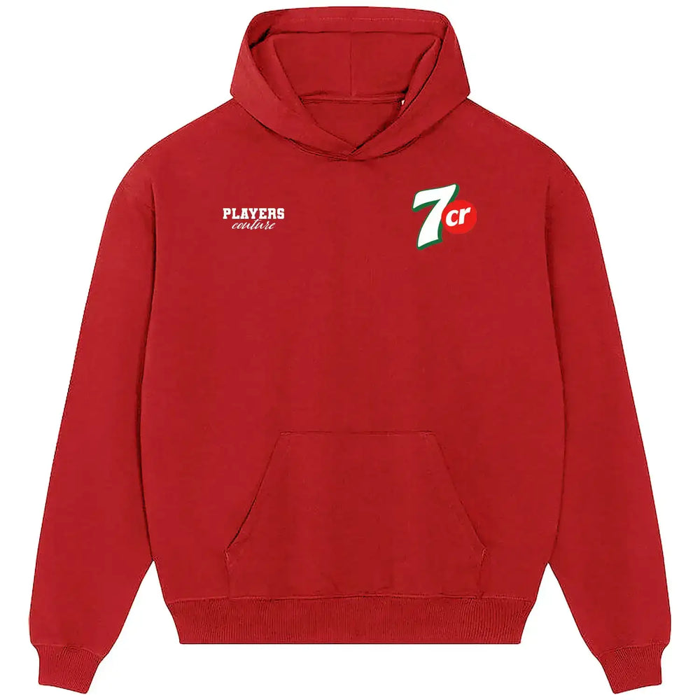 Ronaldo 7 CR Logo Players Couture Men's Casual Hoodie - Red / S | Al-Nassr, Fashion Collection, Football, Hoodies, Juventus, Manchester United, Men's, Portugal, Real Madrid, Sporting CP, Volume 1