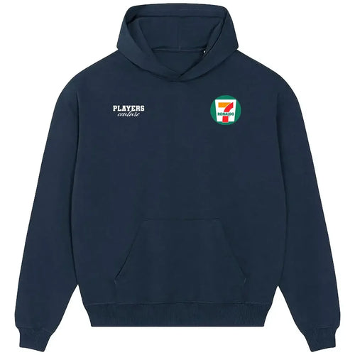 Ronaldo 7 hoodie – navy men's hoodie featuring the Ronaldo 7 Players Couture logo
