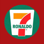 Ronaldo 7 Logo Men's Hoodie – red close-up detail shot of the Ronaldo 7 Players Couture logo design