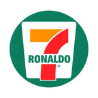 Ronaldo 7 Logo Men's Hoodie – white close-up detail shot of the Ronaldo 7 Players Couture logo design