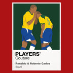 Ronaldo and Roberto Carlos Brazil red Icon Frame artwork detail