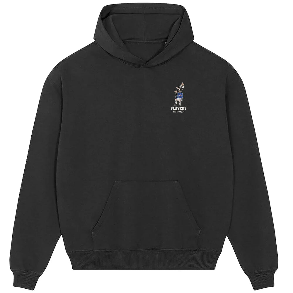 Ronaldo Header hoodie – black men's hoodie featuring the Ronaldo Header Players Couture logo