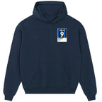 Ronaldo 9 Football hoodie – navy men's hoodie featuring the Ronaldo 9 Football Players Couture logo