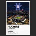 Ronaldo Inter Milan Icons in Lights Frame artwork in black