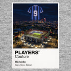 Ronaldo Inter Milan Icons in Lights Frame artwork in grey