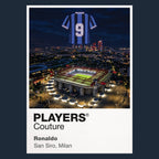 Ronaldo Inter Milan Icons in Lights Frame artwork in navy