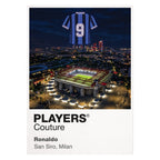 Ronaldo Inter Milan Icons in Lights Frame artwork in white
