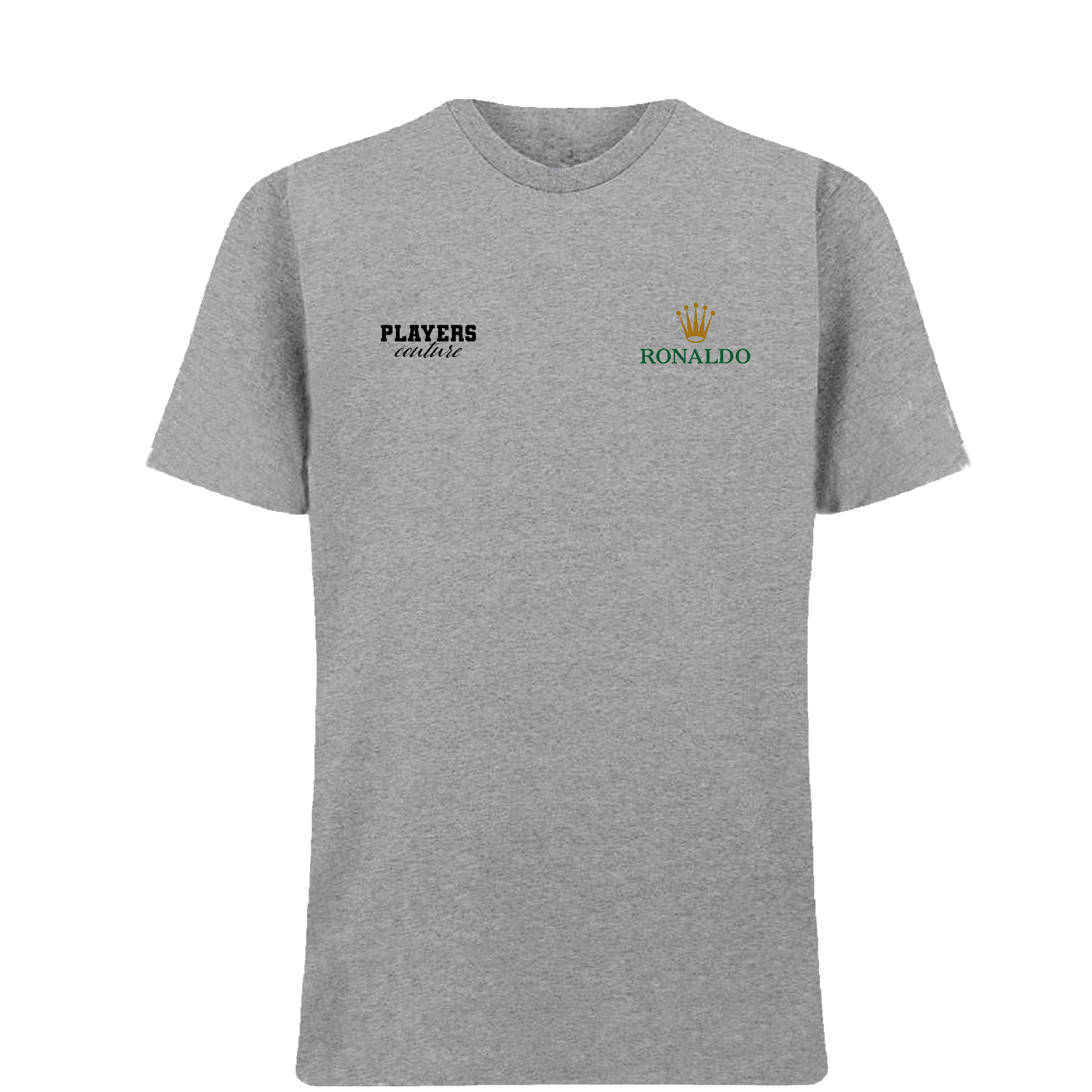 Ronaldo Logo Players Couture Mens T-Shirt Gray