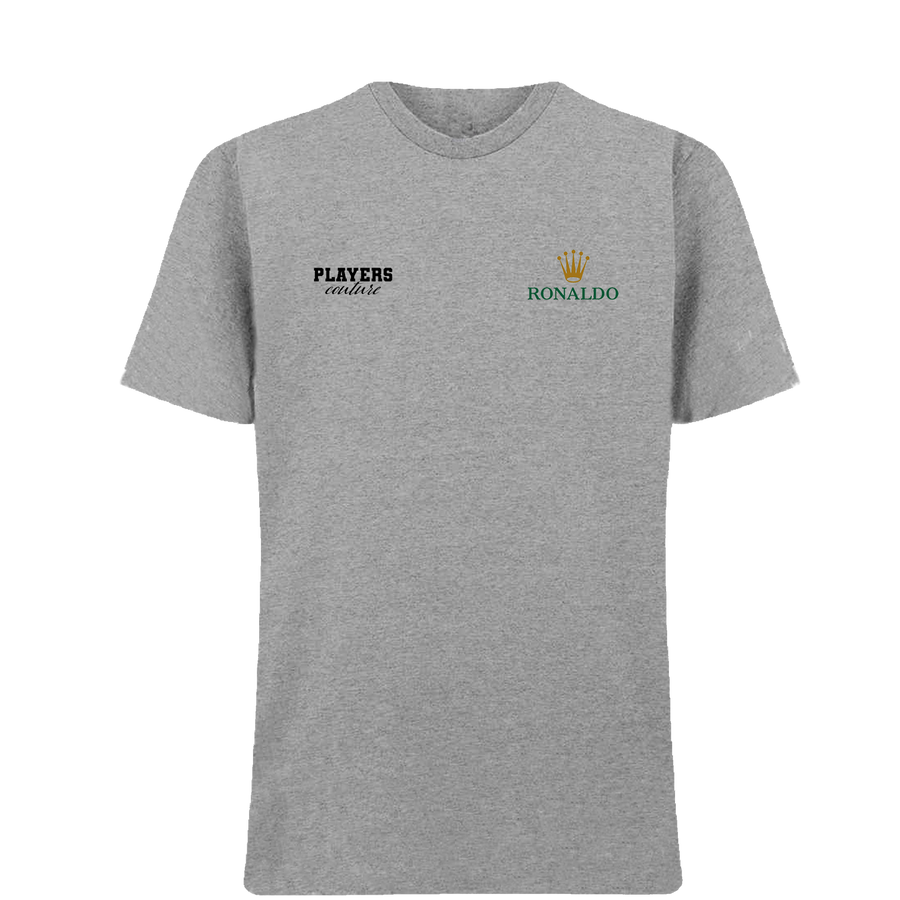 Ronaldo Logo Players Couture Mens T-Shirt Gray