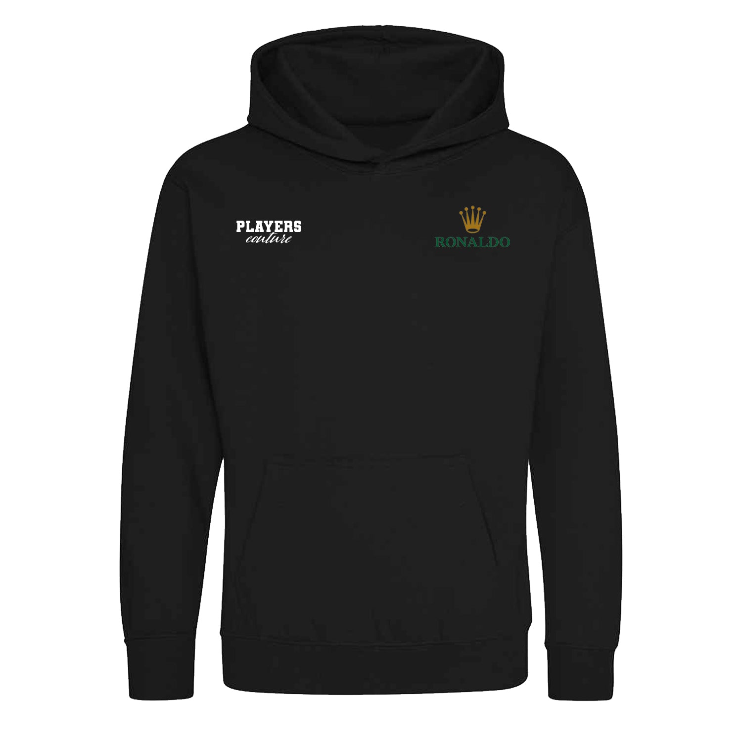 Ronaldo Logo Players Couture Kids Hoodie Black