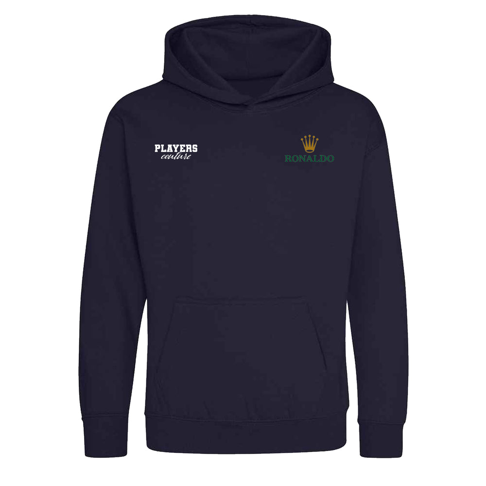 Ronaldo Logo Players Couture Kids Hoodie Navy