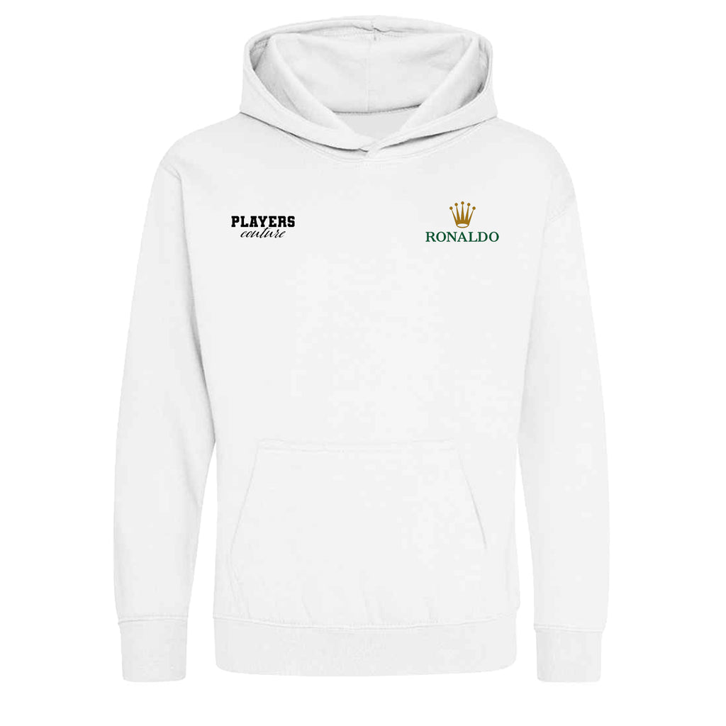 Ronaldo Logo Players Couture Kids Hoodie White
