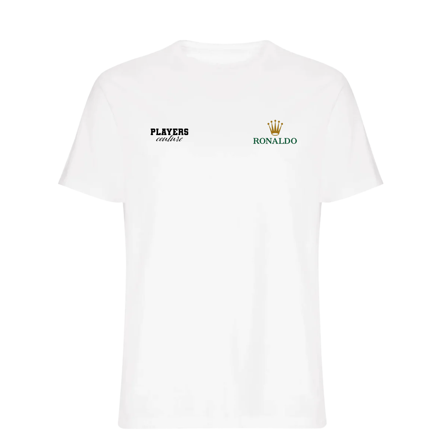 Ronaldo Logo Players Couture Mens T-Shirt White