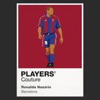 Ronaldo Nazário Barcelona black Icon Frame artwork detail