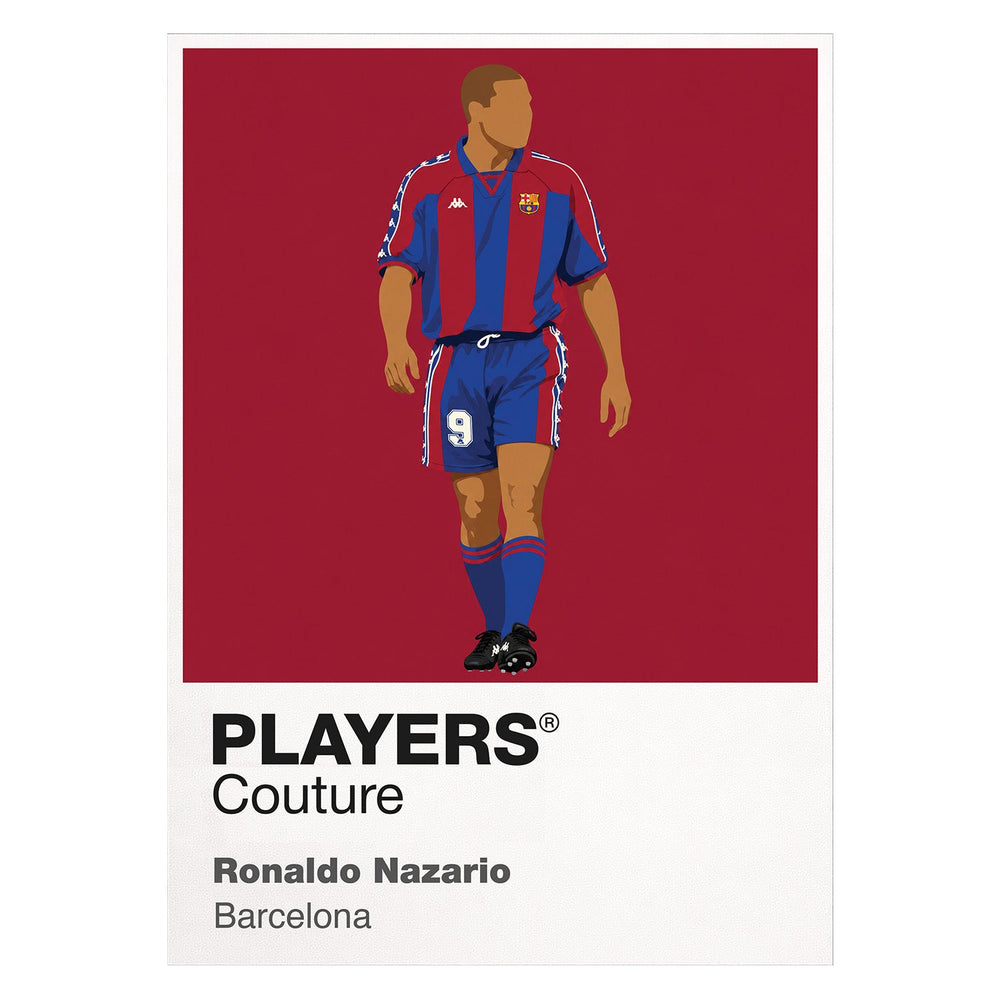 Ronaldo Nazário Barcelona white Icon Frame artwork detail