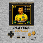 Ronaldo Nazario 1P 8-Bit hoodie retro gaming design by Players Couture