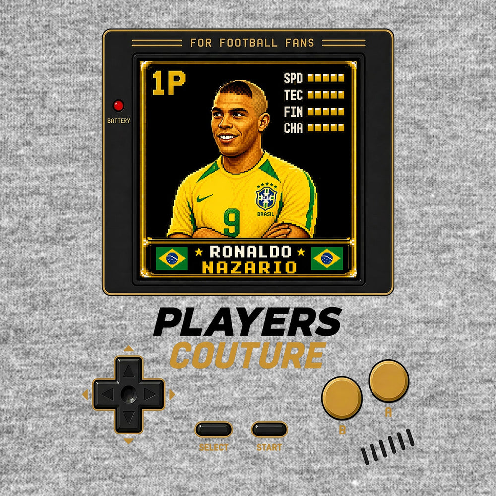 Ronaldo Nazario Legend 8-Bit Men's Hoodie - image 9