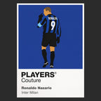 Ronaldo Nazario Inter Milan Icon Frame Men's Hoodie — Black Artwork
