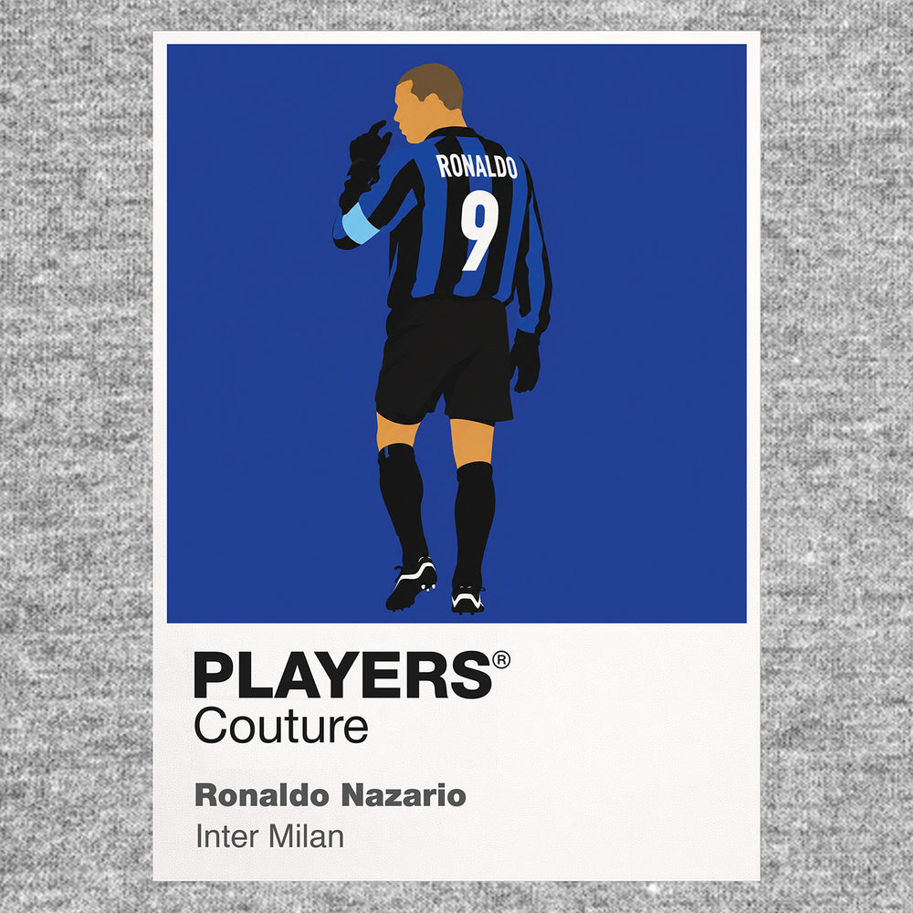 Ronaldo Nazario Inter Milan Icon Frame — Gray