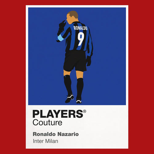 Ronaldo Nazario Inter Milan Icon Frame Men's Hoodie — Red Artwork