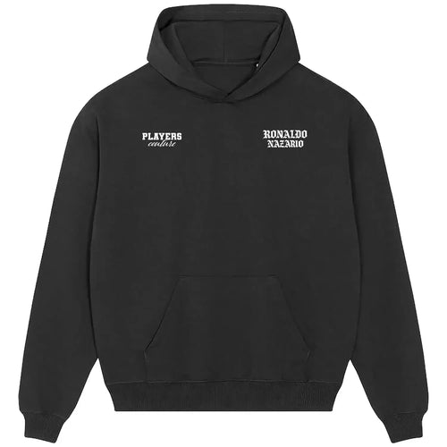 Ronaldo Nazario hoodie – black men's hoodie featuring the Ronaldo Nazario Players Couture logo