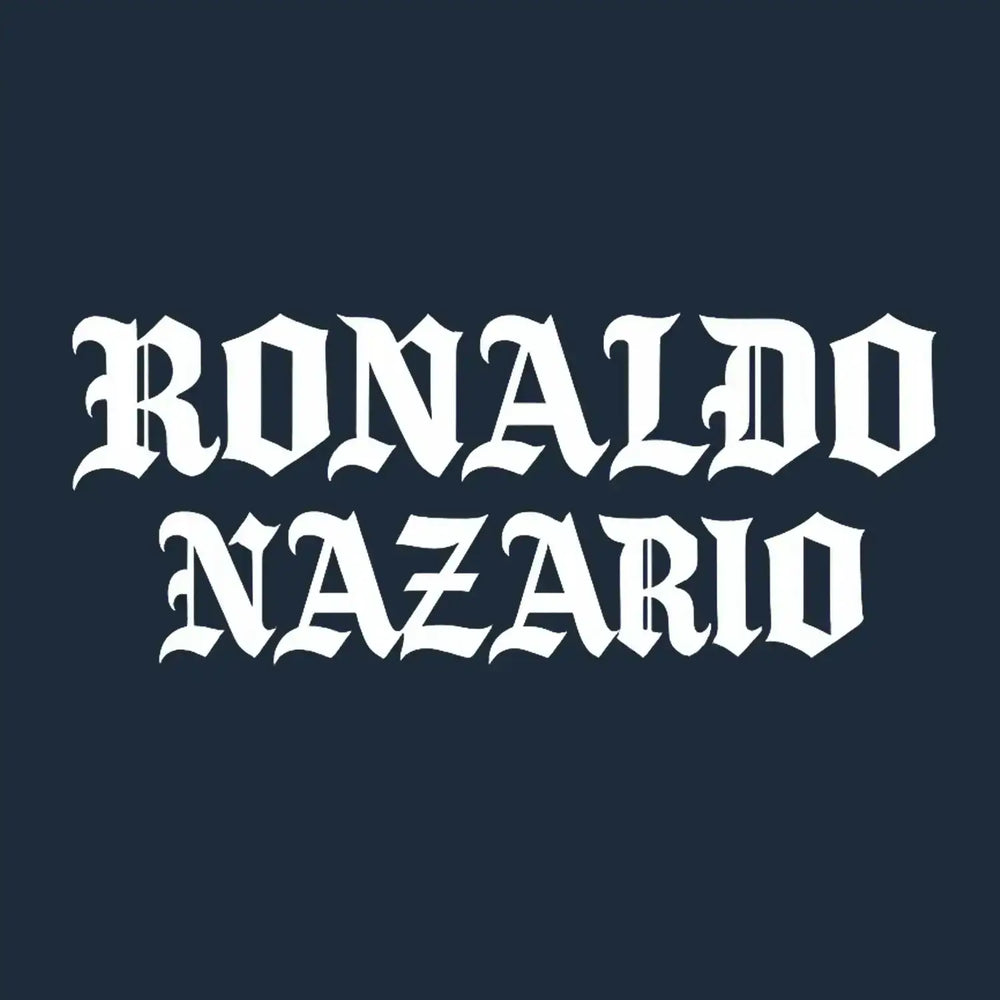 Ronaldo Nazario Logo Players Couture Mens T-Shirt - White / S | AC Milan, Barcelona, Brazil, Corinthians, Cruzeiro, Fashion Collection, Football, Inter Milan, Men's, PSV Eindhoven, Real Madrid, T-Shirts, Volume 1