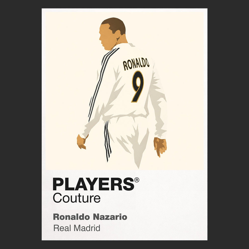 Ronaldo Nazario Real Madrid Icon Frame Kids T-Shirt — Black Artwork