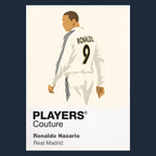 Ronaldo Nazario Real Madrid Icon Frame Kids T-Shirt — Navy Artwork