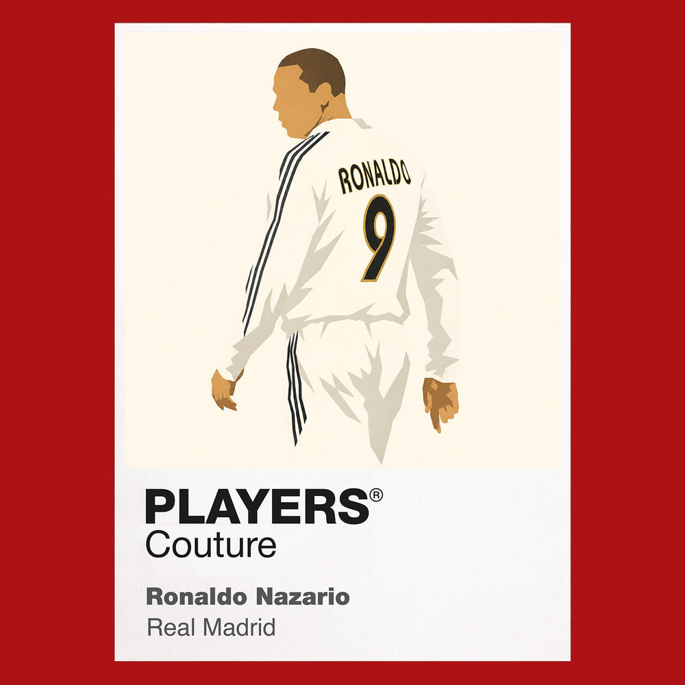 Ronaldo Nazario Real Madrid Icon Frame Kids T-Shirt — Red Artwork
