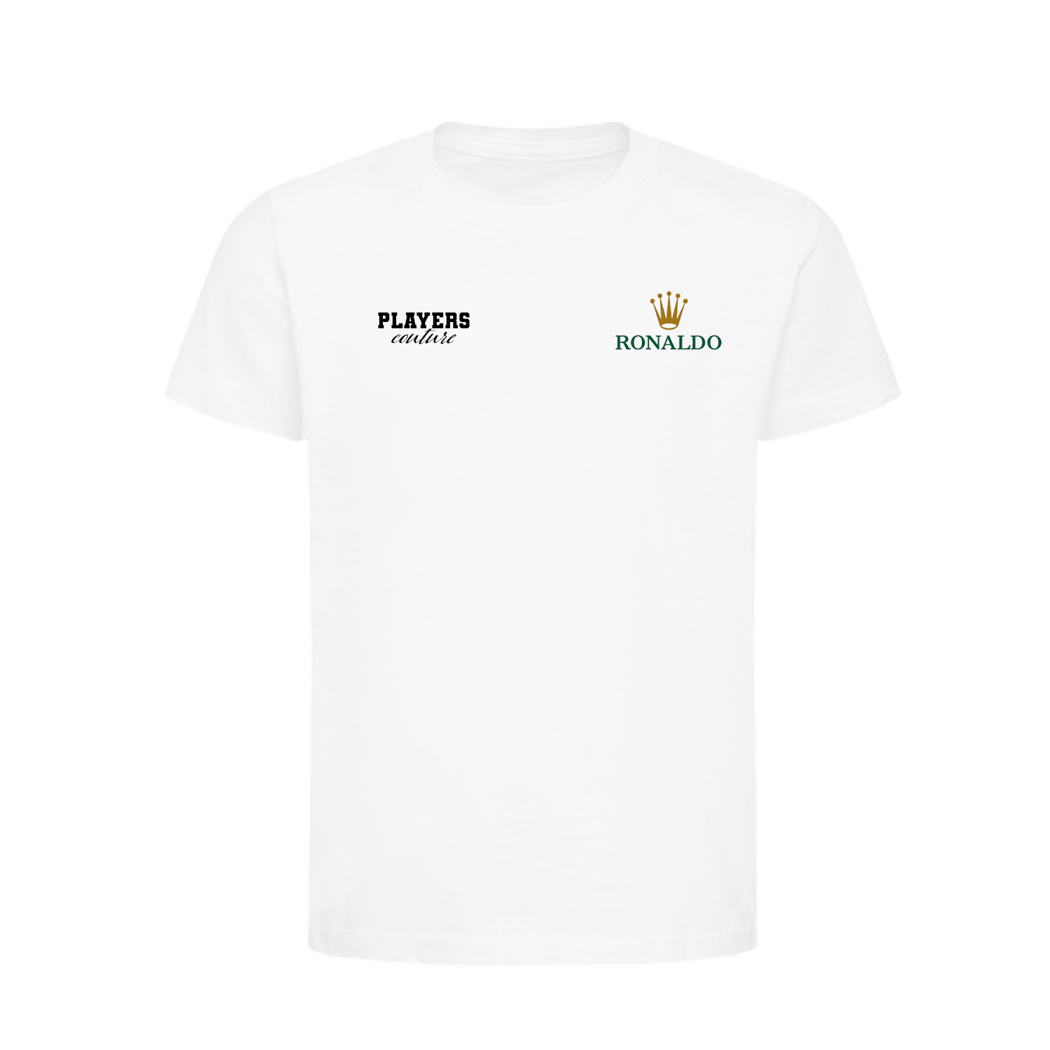 Cristiano Ronaldo Logo 2 Players Couture Kids T-Shirt White