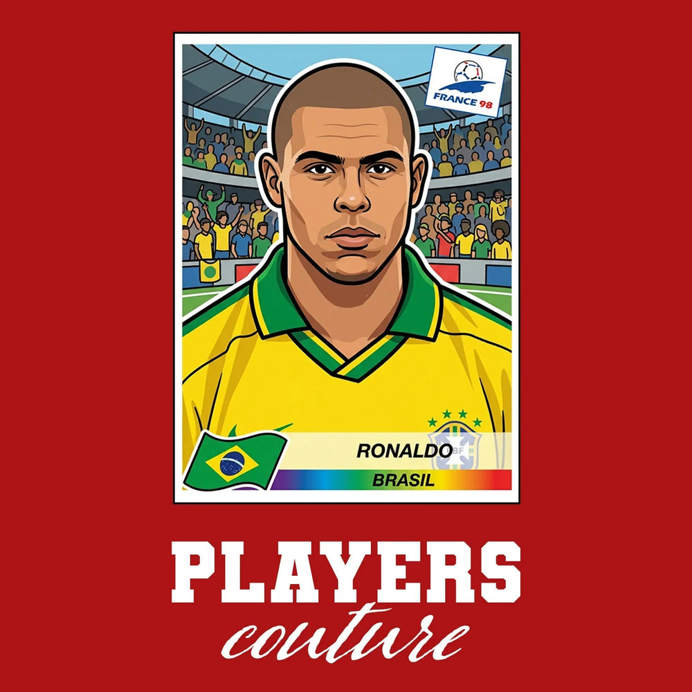 Ronaldo Nazario World Cup Sticker Kids Hoodie – ronaldo r9 98 red Players Couture design