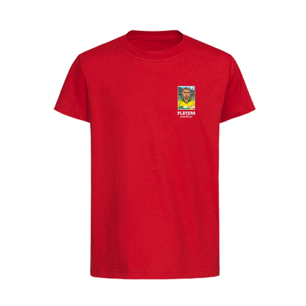 Ronaldo Nazario World Cup Sticker Kids T-Shirt – ronaldo r9 98 sticker kids red tshirt Players Couture design
